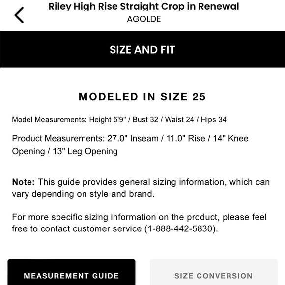 Agolde Jeans - Riley - Size 25 - NWT - Picture 6 of 6